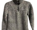 Boxer Craft  Youth Size Medium Gray Jacket Fleece 1/4 Zip Sherpa Pullover  - £16.98 GBP