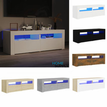 Modern Wooden Rectangular TV Tele Stand Unit Storage Cabinet With LED Li... - £73.24 GBP+