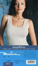 Tank Top Wide Shoulder Women&#39;s IN Wool Silk MADIVA Sara Vest - £24.36 GBP