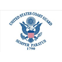 United States Coast Guard Semper Paratus 1790 Flag On A Stick 12&quot; x 18&quot; - £11.46 GBP