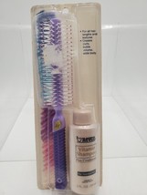 New Vintage Stance 1990&#39;s Rubber Grip Full Round Hair Brush #91-679 w/ S... - $37.88