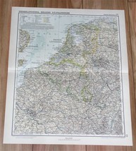 1926 Original Vintage Map Of Holland Netherlands Belgium France Luxembourg - £15.45 GBP