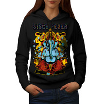 Disco Fever Elephant Sweatshirt Hoody Ganesha God Women Hoodie - £17.62 GBP