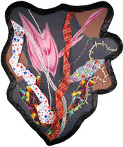 Colorful Chaos: Quilted Art Wall Hanging - £248.87 GBP