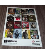 TOPPS THE WALKING DEAD NYCC EXCLUSIVE UNCUT SHEET OF CARDS PROMO POSTER ART - $19.80