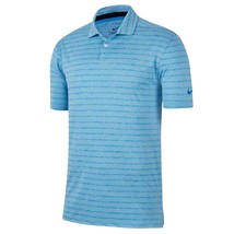 Nike Dry Men&#39;s Dri-Fit Vapor Stripe Golf Polo Photo Blue BV6848-406 - £35.23 GBP