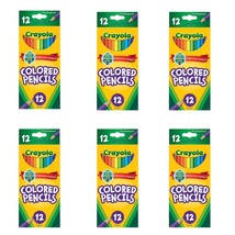 Crayola Colored Pencils Assorted Color 12 Count Lot of 6 Bright Bold - $20.79 CAD
