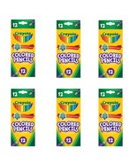Crayola Colored Pencils Assorted Color 12 Count Lot of 6 Bright Bold - €12,67 EUR