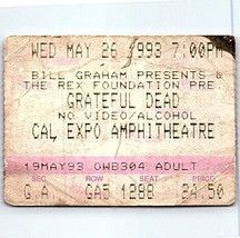 Grateful Dead Concierto Ticket Stub Puede 26 1993 Sacramento California - £40.19 GBP