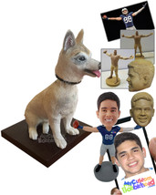 Personalized Bobblehead Pet Dog Sitting With A Belt Around Its Neck - Pets &amp; Ani - £68.15 GBP