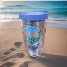 Tervis Tumbler 24oz Blue &amp; Green Whales, blue lid Hot/Cold  - $12.11