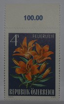 VINTAGE STAMPS AUSTRIA AUSTRIAN OSTERREICH 4 SCHILLING FLORA FEUERLILIE ... - $1.75