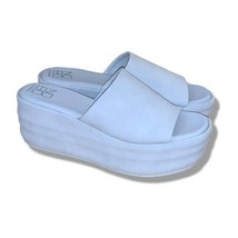 New VINTAGE Y2K No Boundaries Women&#39;s Blue Chunky Platform Slip On Sanda... - $335.51 MXN