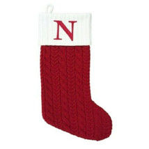 St. Nicholas Square Cable Knit Monogram Christmas Stocking 21"  Letter N  - $18.67