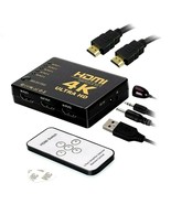 5 PORT HDMI 4K AUTO SWITCH SELECTOR SPLITTER HUB IR REMOTE HDTV (5 IN 1 ... - $227.80 MXN