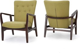 Wasabi-Colored Christopher Knight Home Becker Fabric Arm Chairs, 2-Piece Set. - £429.00 GBP