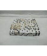 Lot Of (30) White Dice With Black Pips Dalmation Under 1/2&quot; - $19.31 CAD