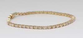 18k Yellow Gold Marquise Diamond tennis Bracelet (1.8 Ct,I-j Color,SI1 Clarity) - £1,941.85 GBP