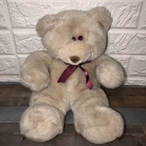 Vtg Tan Teddy Bear Just Friends 1990 Moonbeam Plush Stuffed Animal Toy 10” - £12.46 GBP
