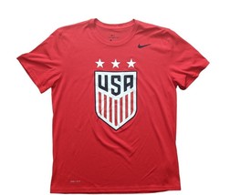 Nike DriFit Team USA Soccer Crest Short  Sleeve Shirt size Large EUC - £18.98 GBP