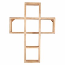 Creative Brands Faithworks-Wooden Wall Cross, 18-Inch, Shelf Style - £28.17 GBP