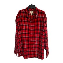 Blue Mountain Mens Shirt Size 2XL Tall Button Down Red Flannel Plaid Lon... - $26.19