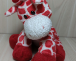 Ty Pluffies Plush Kisser Giraffe Red White Baby Safe soft toy 2007 Tylux - $10.39