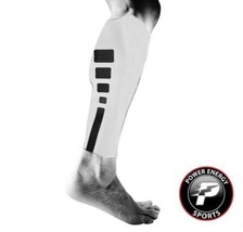 Stretch Compression Calf Leg Sleeve for Running Jogging White Elite 1 Pair - £7.82 GBP