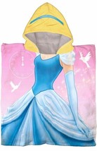 PRINCESS CINDERELLA DISNEY ORIGINAL LICENSED BEACH HOODED TOWEL (23.6”x4... - £20.12 GBP