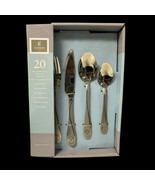 Gibson Home SMOOTH SWIRL Stainless Steel Flatware Silverware Set 20 Piece - $27.71