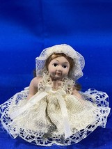 Christmas Ornament Porcelain Doll- 2&quot; - $9.50
