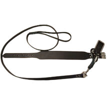 Leather Greyhound Lined Collar and Lead Set (Black) - $64.74