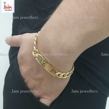 18 Kt, 22 Kt Real Solid  Gold Personalized Handmade Men&#39;s Bracelet 9 -21 Gms - £1,445.78 GBP+