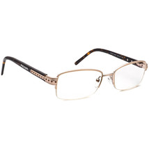 Prada Eyeglasses VPR 57M 2AU-1O1 Gold/Tortoise Crystals Half Rim Italy 52-17 135 - £196.64 GBP