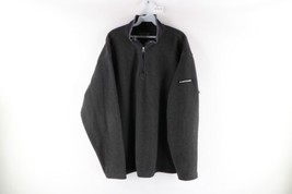 Vtg Abercrombie &amp; Fitch Mens XL Faded Spell Out Half Zip Fleece Pullover Sweater - £45.89 GBP