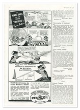 Print Ad Pennzoil Oil Boeing Flying Fortress Owls 1938 3/4-Page Advertisement - £7.72 GBP