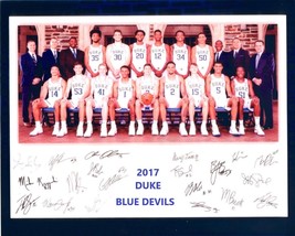 2017-18 DUKE BLUE DEVILS TEAM 8X10 PHOTO PICTURE NCAA BASKETBALL - $4.94