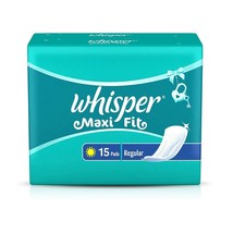 Whisper Maxi Fit Sanitary Pads -15 Pads (Regular) Free Shipping - £13.33 GBP