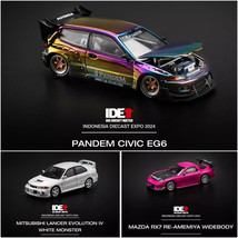 Set Pop Race Indonesia Diecast Expo 2024 Civic EG6 Lancer Evo Mazda RX7 PopRace - £100.49 GBP