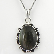925 Sterling Silver Labradorite Gems Handmade Pendant Necklace Women PSV-1723 - £22.84 GBP+