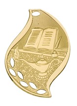 Lamp of Knowledge Medal Award Trophy With Free Lanyard FM208 School Team... - $0.99+