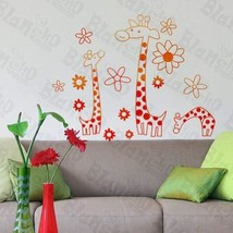 Giraffe's Family- Wall Decals Stickers Appliques Home Dcor - $10.87