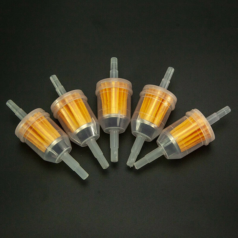YIBAR 5pcs Inline Gas/Fuel Filter 6mm-8mm for Small Engine Auto Motorcycle Oil - £12.44 GBP