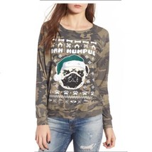 PRINCE PETER Bah Humpug Ugly Christmas Sweater,Green Camouflage, Size Sm... - $28.04