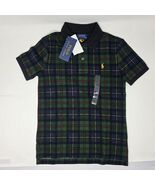 Polo Ralph Lauren Boys Tartan Short Sleeve Polo Shirt Size 6 NWT - $547.82 MXN