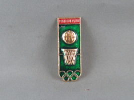 Moscow 1980 Event Pin - Basketball  Graphic Pin - Stamped Pin  - £11.98 GBP