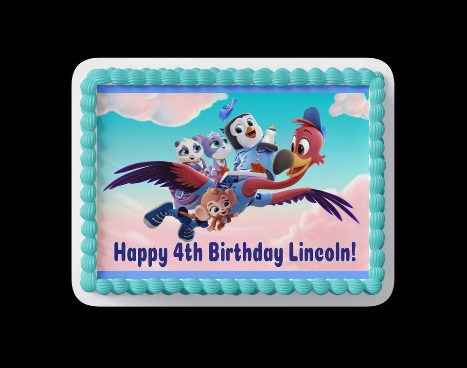 Custom Edible Birthday Cake Topper/ Peel like a sticker - $9.89