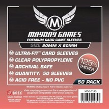 Mayday Games Inc Sleeves: Premium Medium Square Card Sleeves 80mm x 80mm... - $7.61