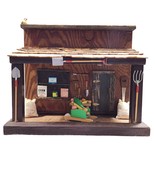 Old Time Hopper Bird Feeder County Farm Garden General Store Wooden Folk... - $46.73