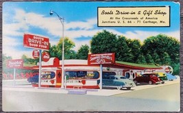 VNT Postcard c1953 Boots Drive-in &amp; Gift shop Junction U S 66-71 Carthage MO - £9.64 GBP